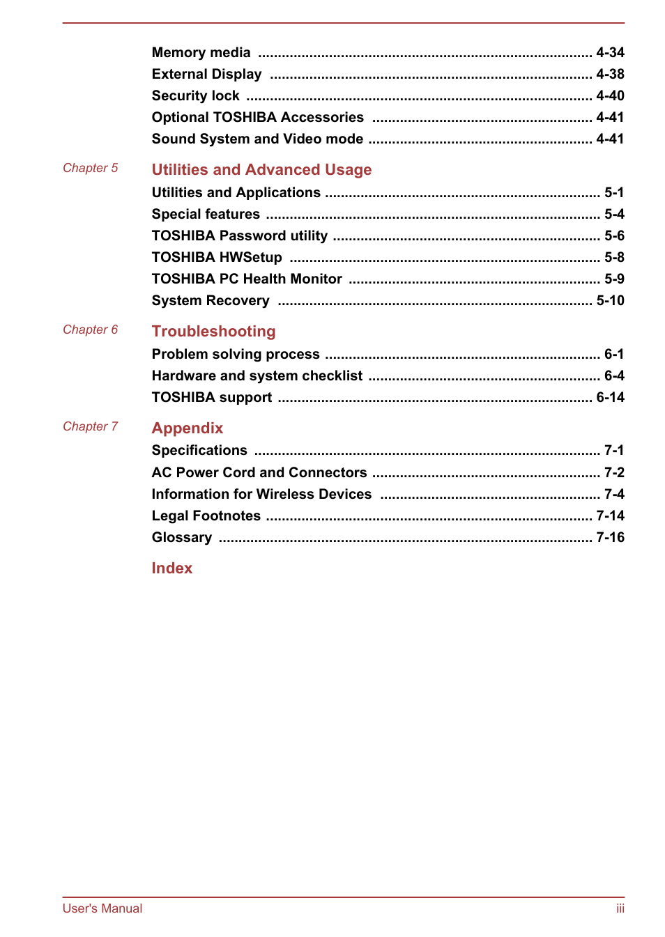 Toshiba Satellite Pro C40-A User Manual | Page 3 / 133