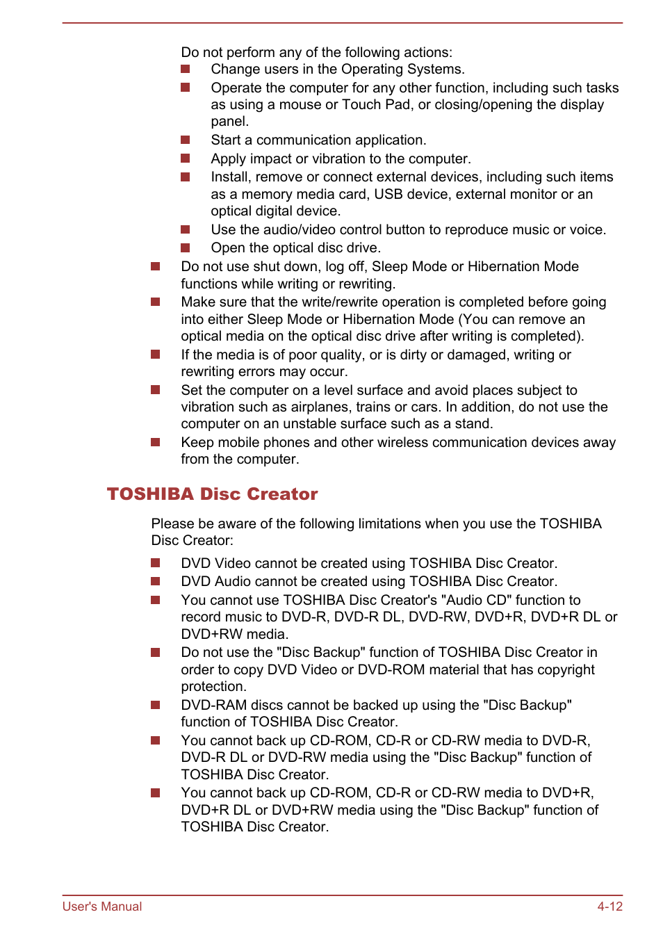 Toshiba disc creator | Toshiba Satellite Pro C40-A User Manual | Page 53 / 133