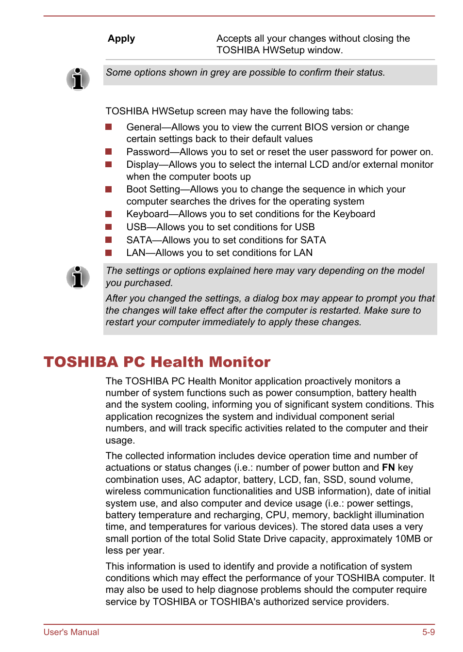 Toshiba pc health monitor, Toshiba pc health monitor -9 | Toshiba Satellite Pro C40-A User Manual | Page 92 / 133