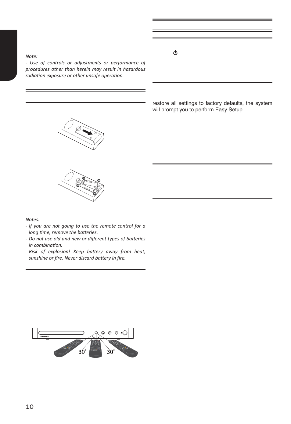 4 preparation, English 10 | Toshiba BDX2400 User Manual | Page 10 / 51