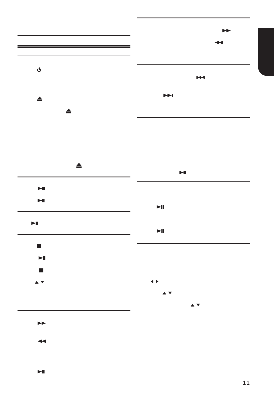 5 playback, English 11 | Toshiba BDX2400 User Manual | Page 11 / 51