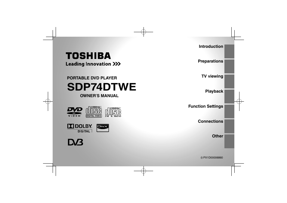 Toshiba SDP74D User Manual | 76 pages