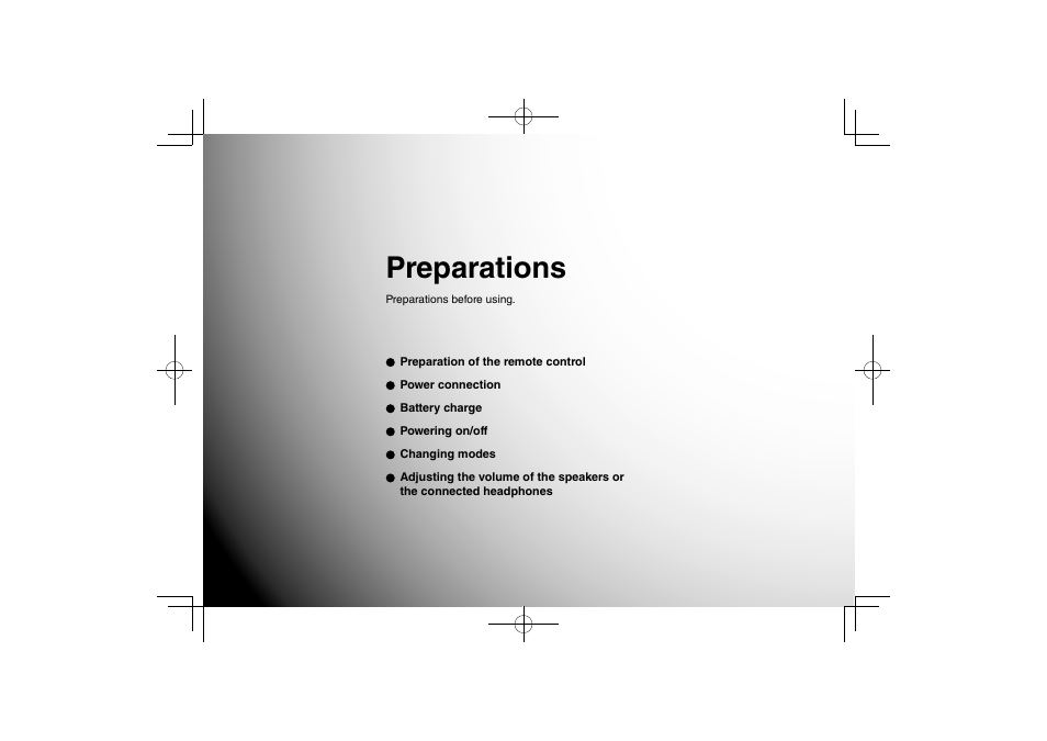 Preparations | Toshiba SDP74D User Manual | Page 23 / 76
