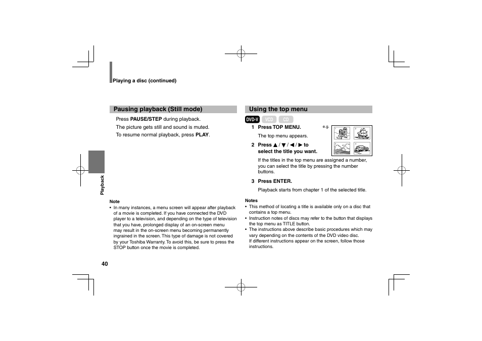 Toshiba SDP74D User Manual | Page 40 / 76