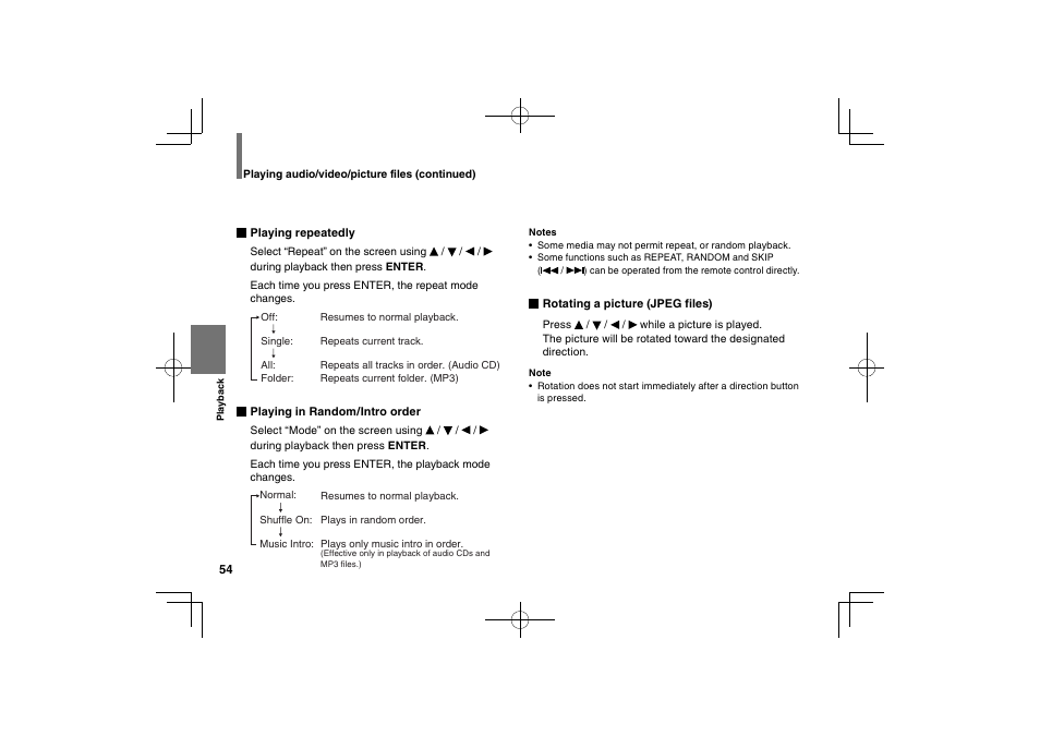 Toshiba SDP74D User Manual | Page 54 / 76