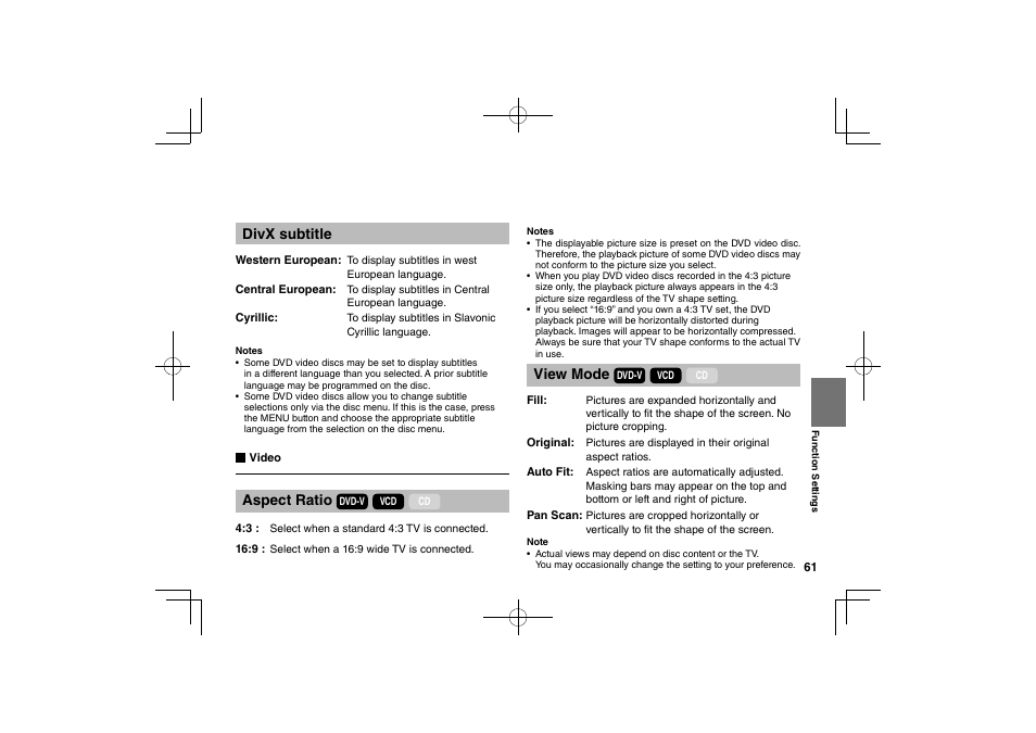 Toshiba SDP74D User Manual | Page 61 / 76