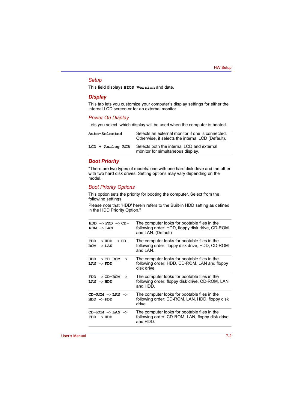 Boot priority | Toshiba Qosmio G10 User Manual | Page 132 / 235