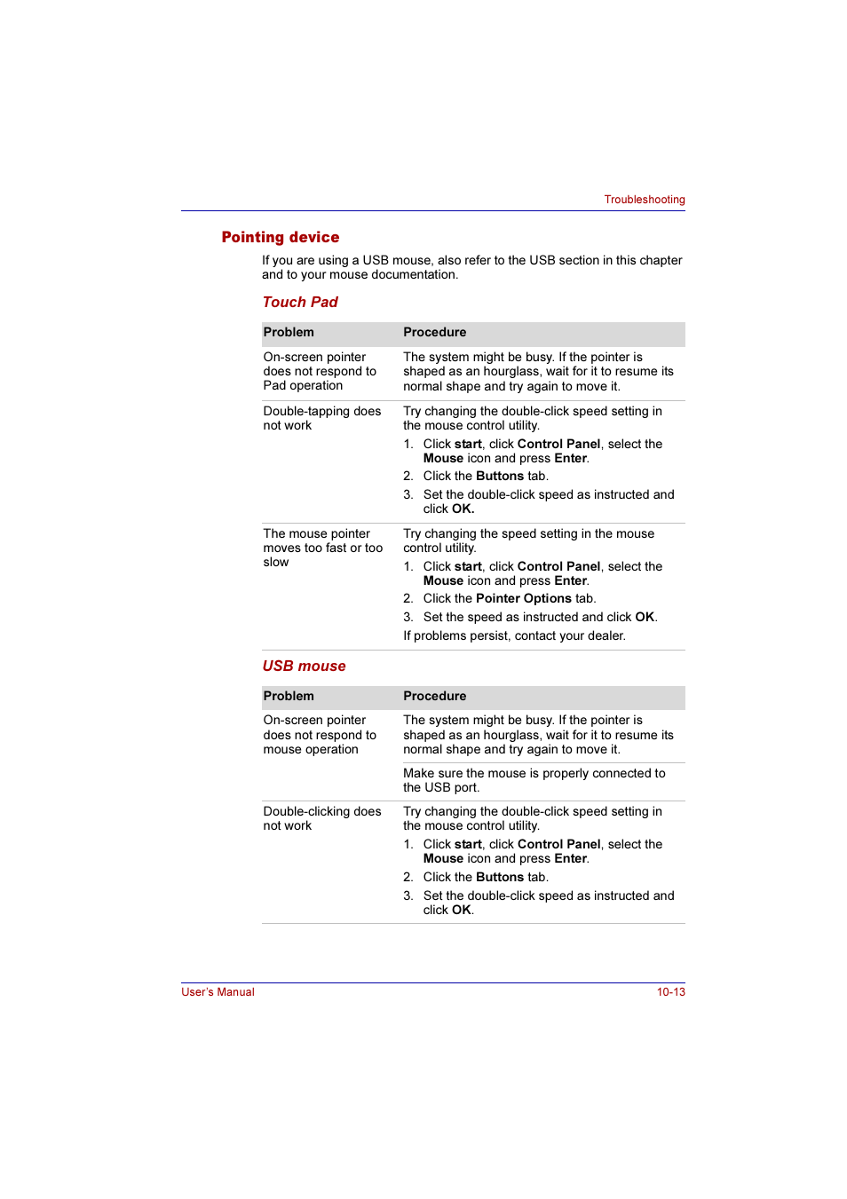 Pointing device, Pointing device -13 | Toshiba Qosmio G10 User Manual | Page 193 / 235