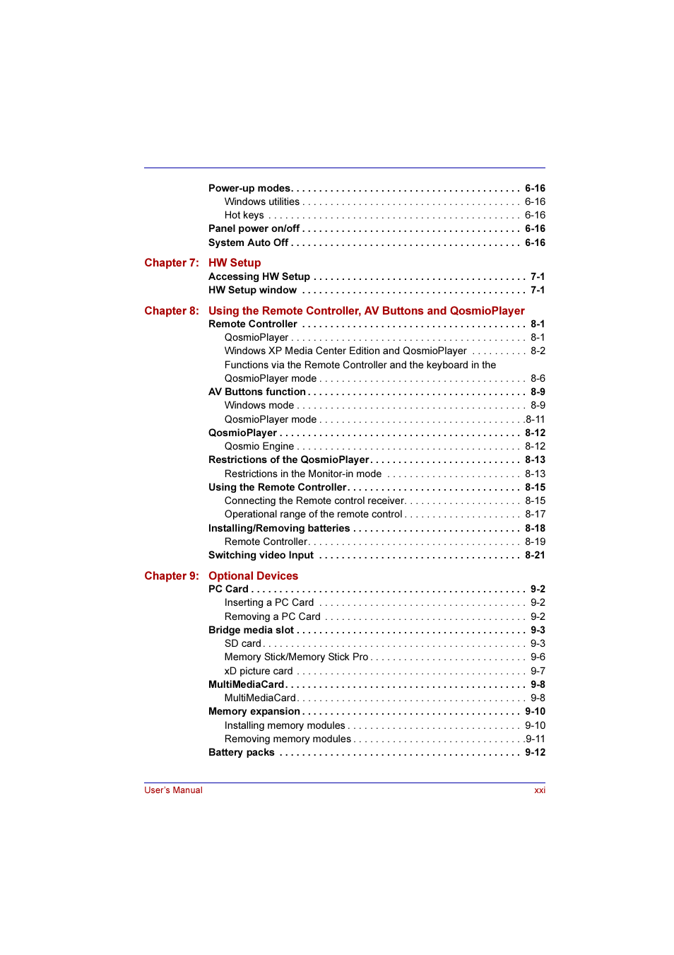 Toshiba Qosmio G10 User Manual | Page 21 / 235