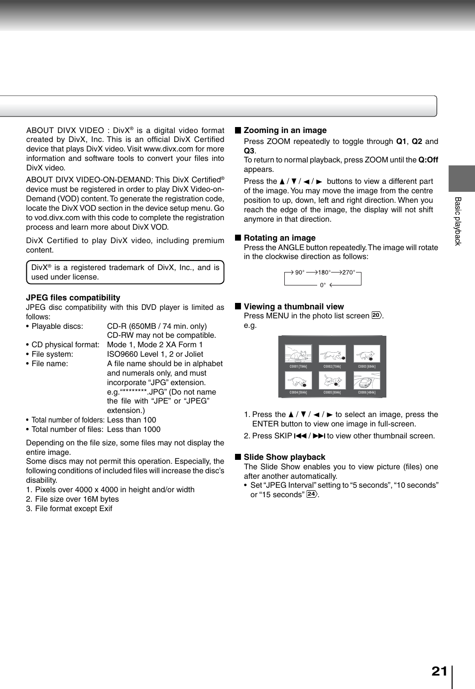 Toshiba SD4015 User Manual | Page 21 / 28