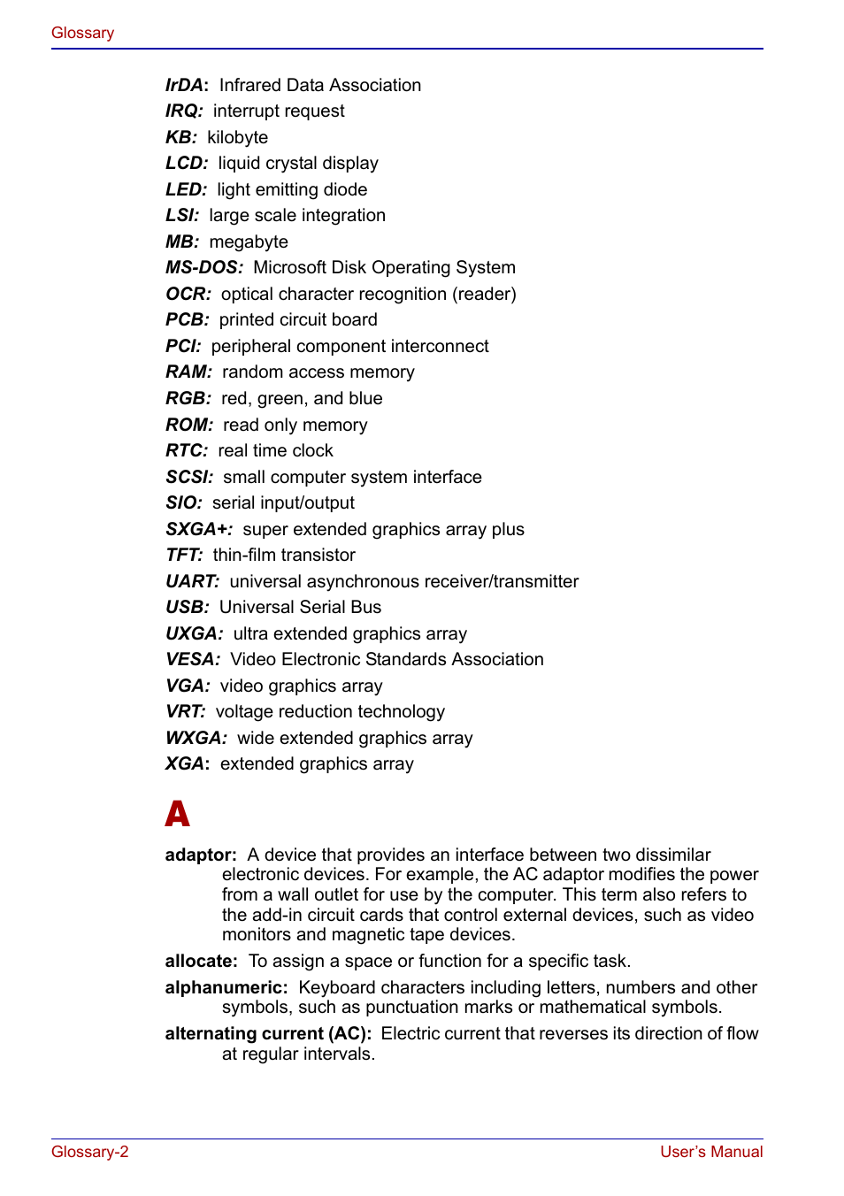 Toshiba Portege S100 User Manual | Page 198 / 216