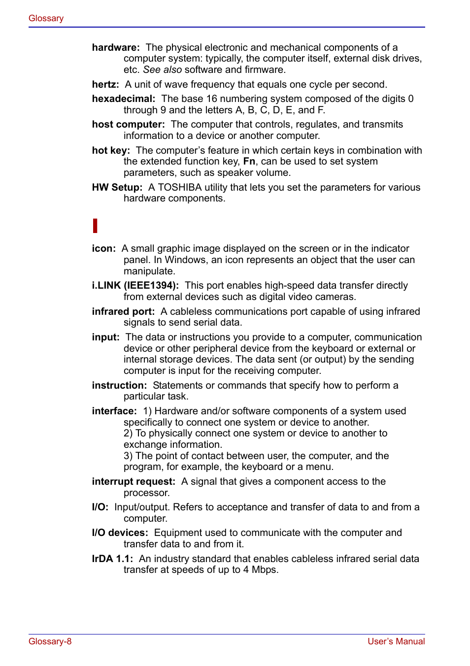 Toshiba Portege S100 User Manual | Page 204 / 216