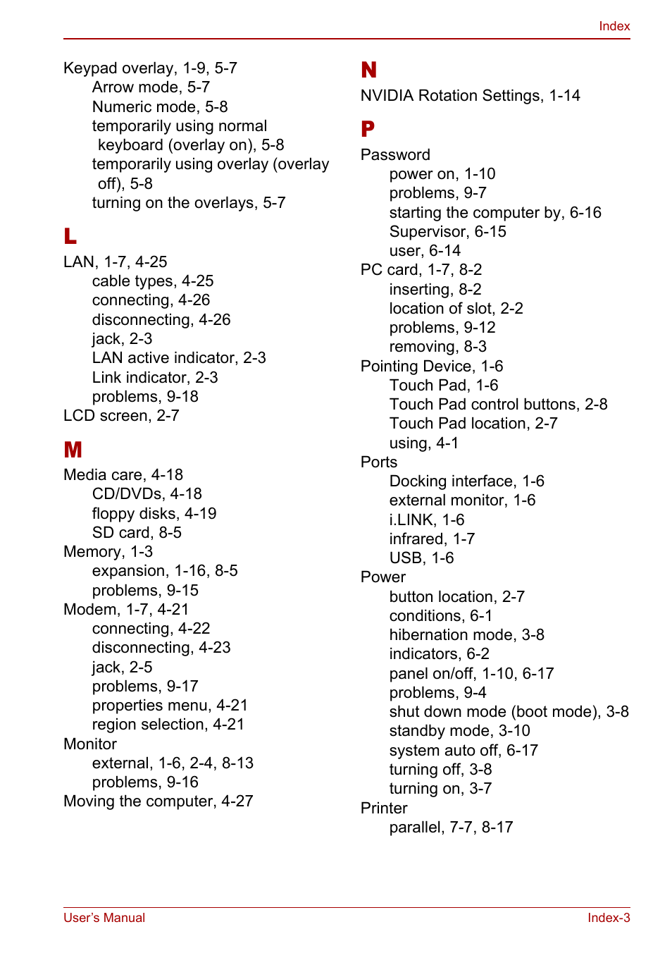 Toshiba Portege S100 User Manual | Page 213 / 216