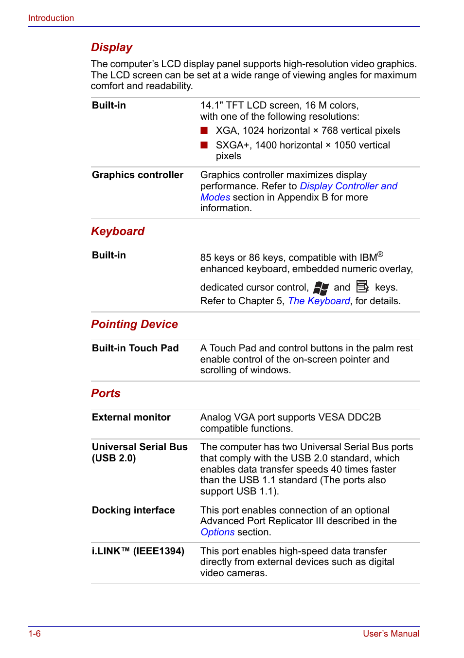 Toshiba Portege S100 User Manual | Page 22 / 216