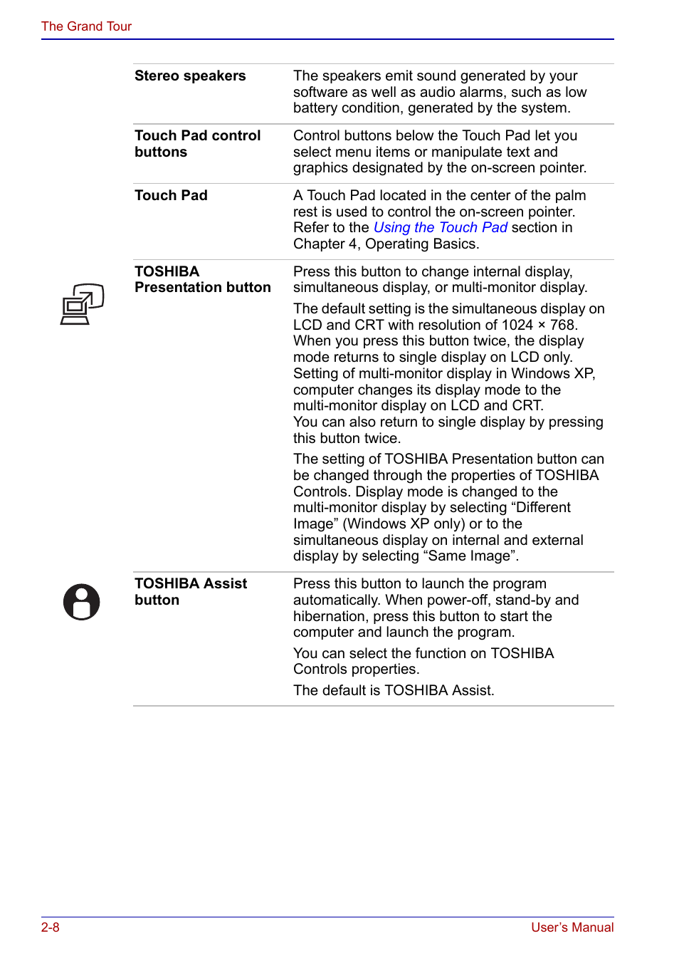 Toshiba Portege S100 User Manual | Page 42 / 216