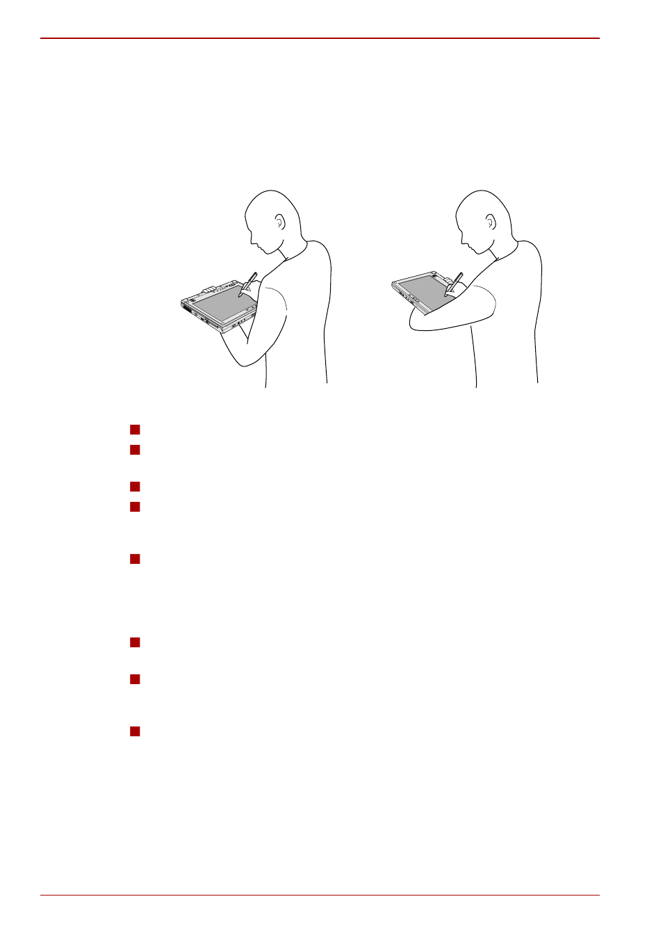 Using the tablet mode, Using the tablet mode -8, Operating the computer in tablet mode | Toshiba Portege M750 User Manual | Page 106 / 270