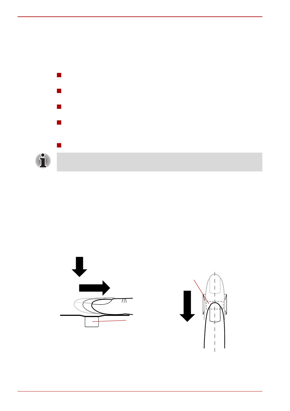 Using the fingerprint sensor, Using the fingerprint sensor -16, Refer to chapter 4 | To the, Using, The fingerprint sensor, How to swipe your finger | Toshiba Portege M750 User Manual | Page 114 / 270