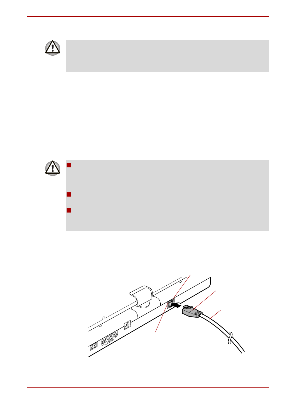 Lan cable types, Connecting the lan cable | Toshiba Portege M750 User Manual | Page 155 / 270