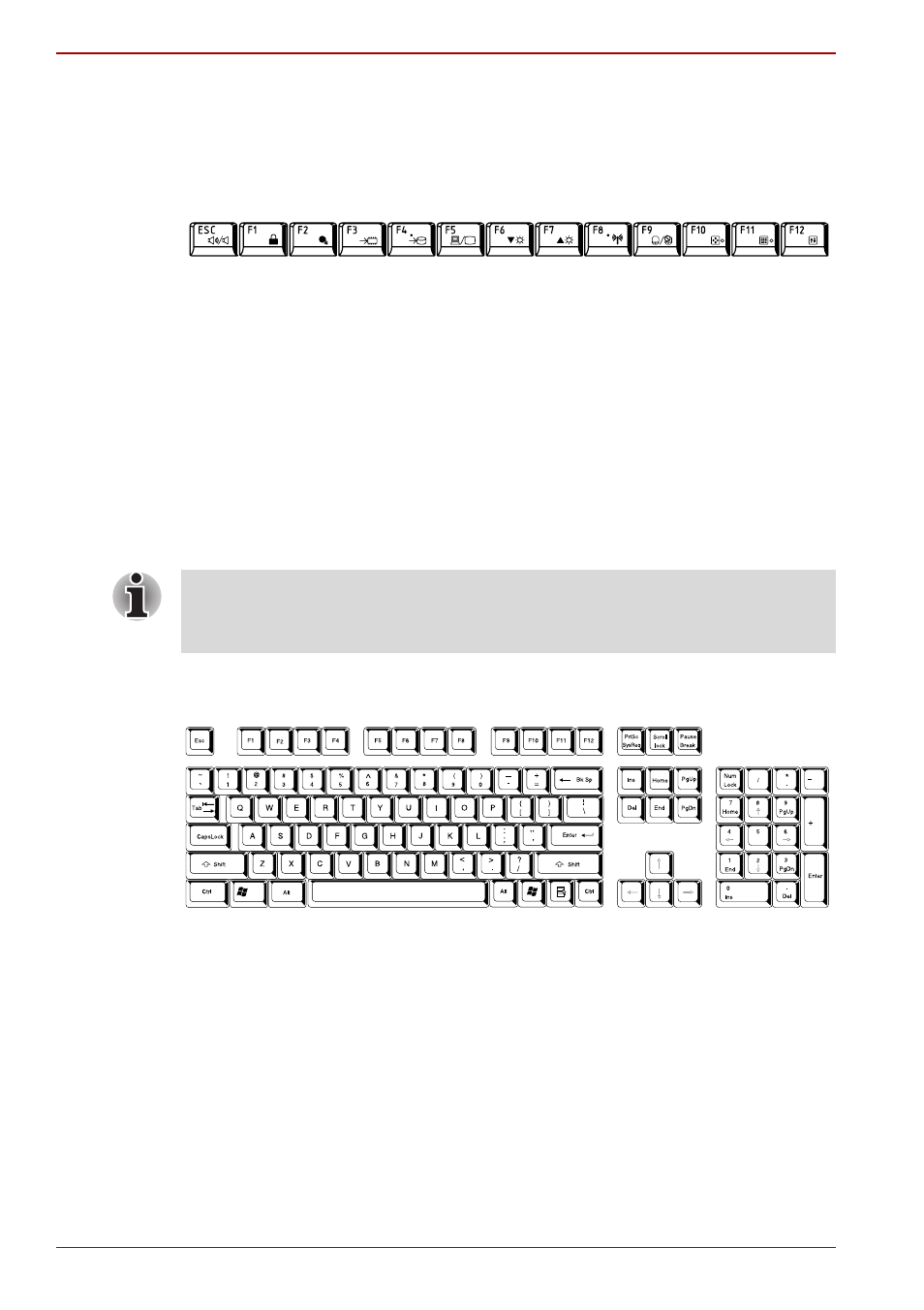 Function keys: f1 … f12, Soft keys: fn key combinations | Toshiba Portege M750 User Manual | Page 164 / 270