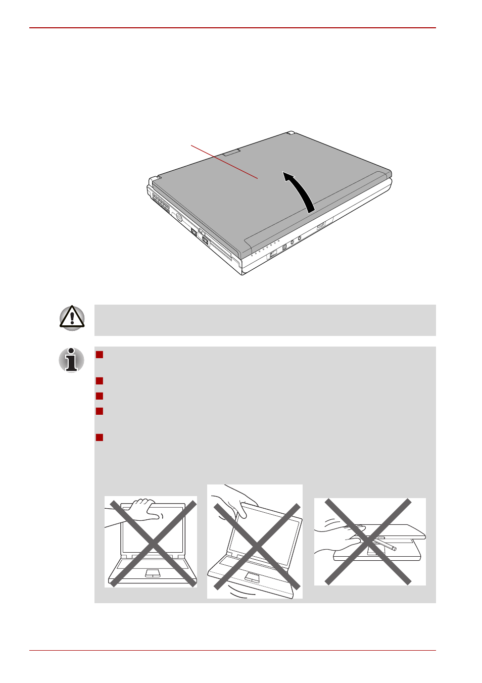 Opening the display | Toshiba Portege M750 User Manual | Page 22 / 270