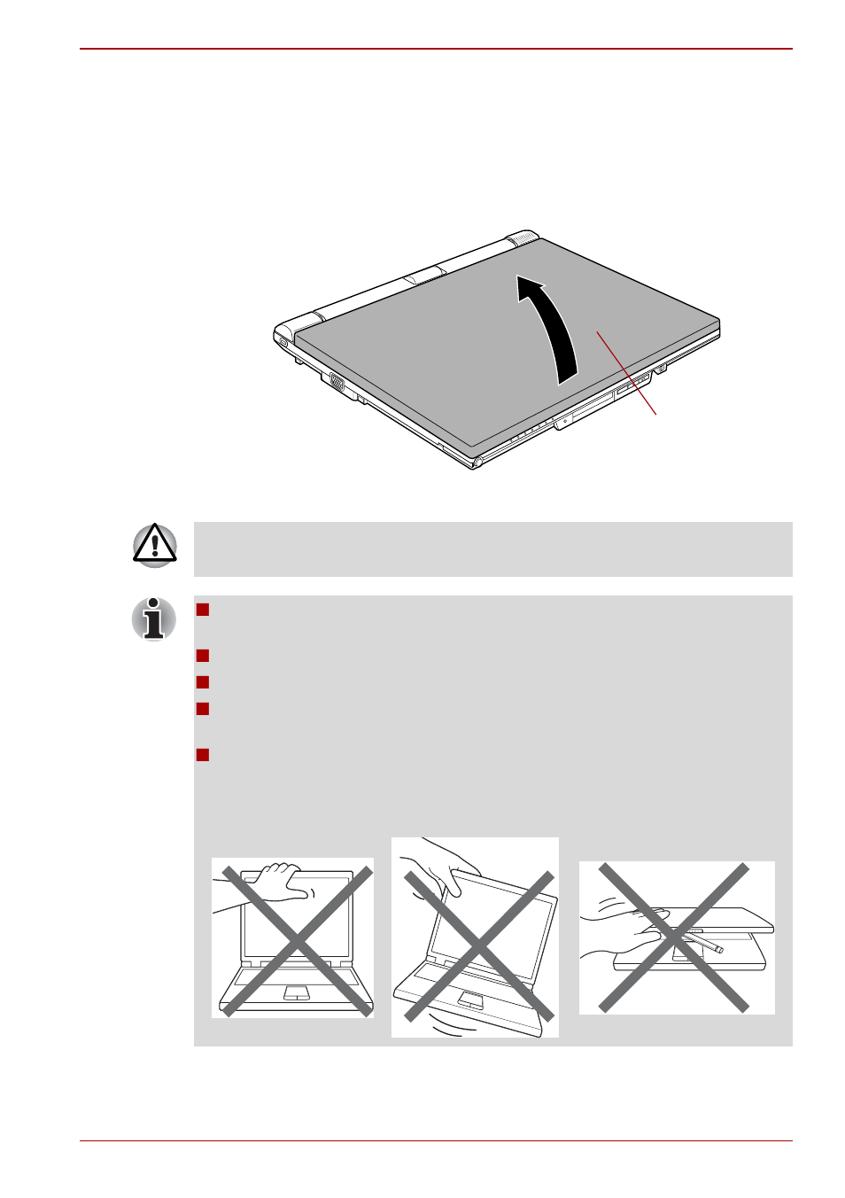 Opening the display | Toshiba Portege R400 User Manual | Page 19 / 198