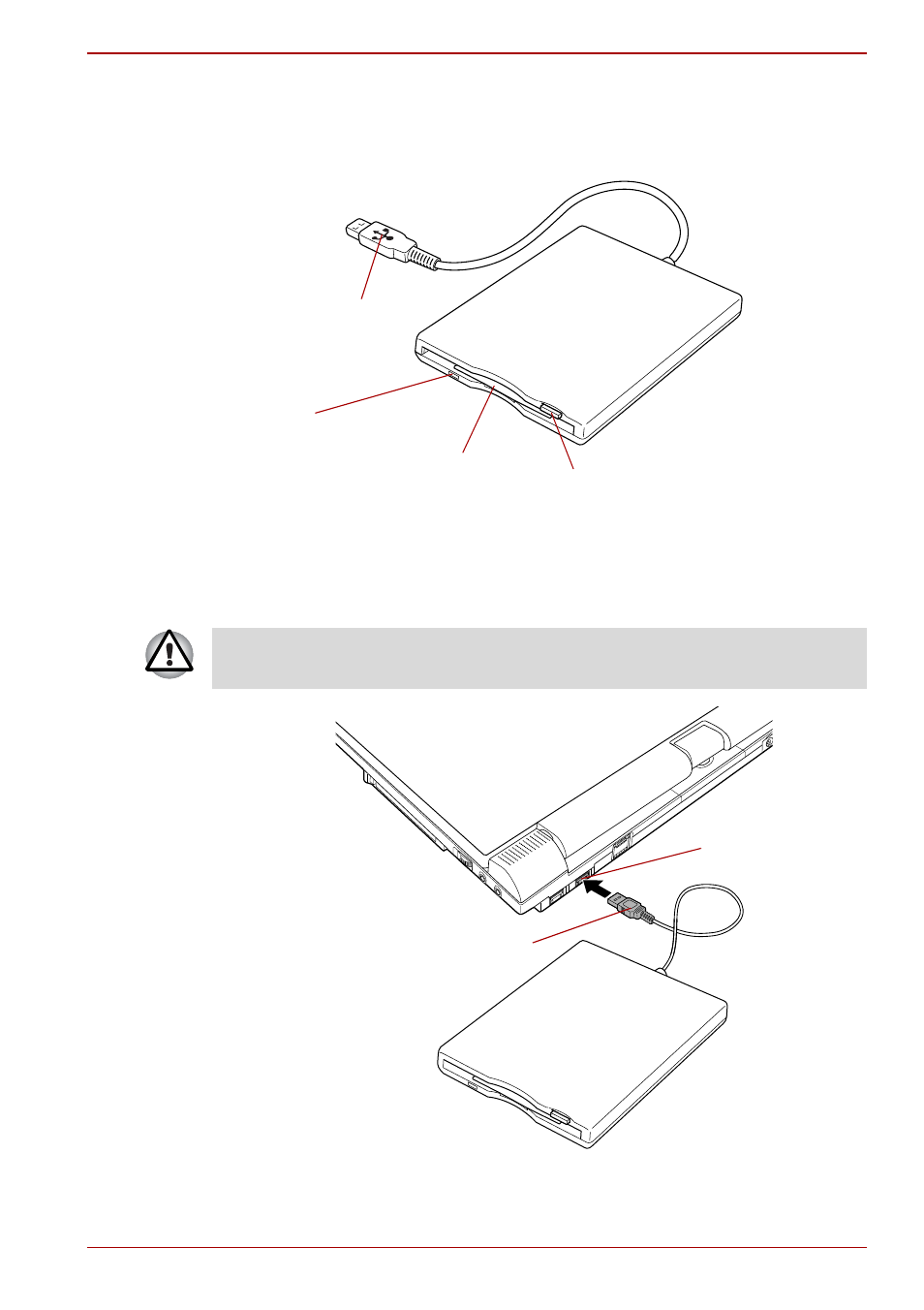 Usb fdd kit, Connecting the usb floppy diskette drive | Toshiba Portege R400 User Manual | Page 63 / 198