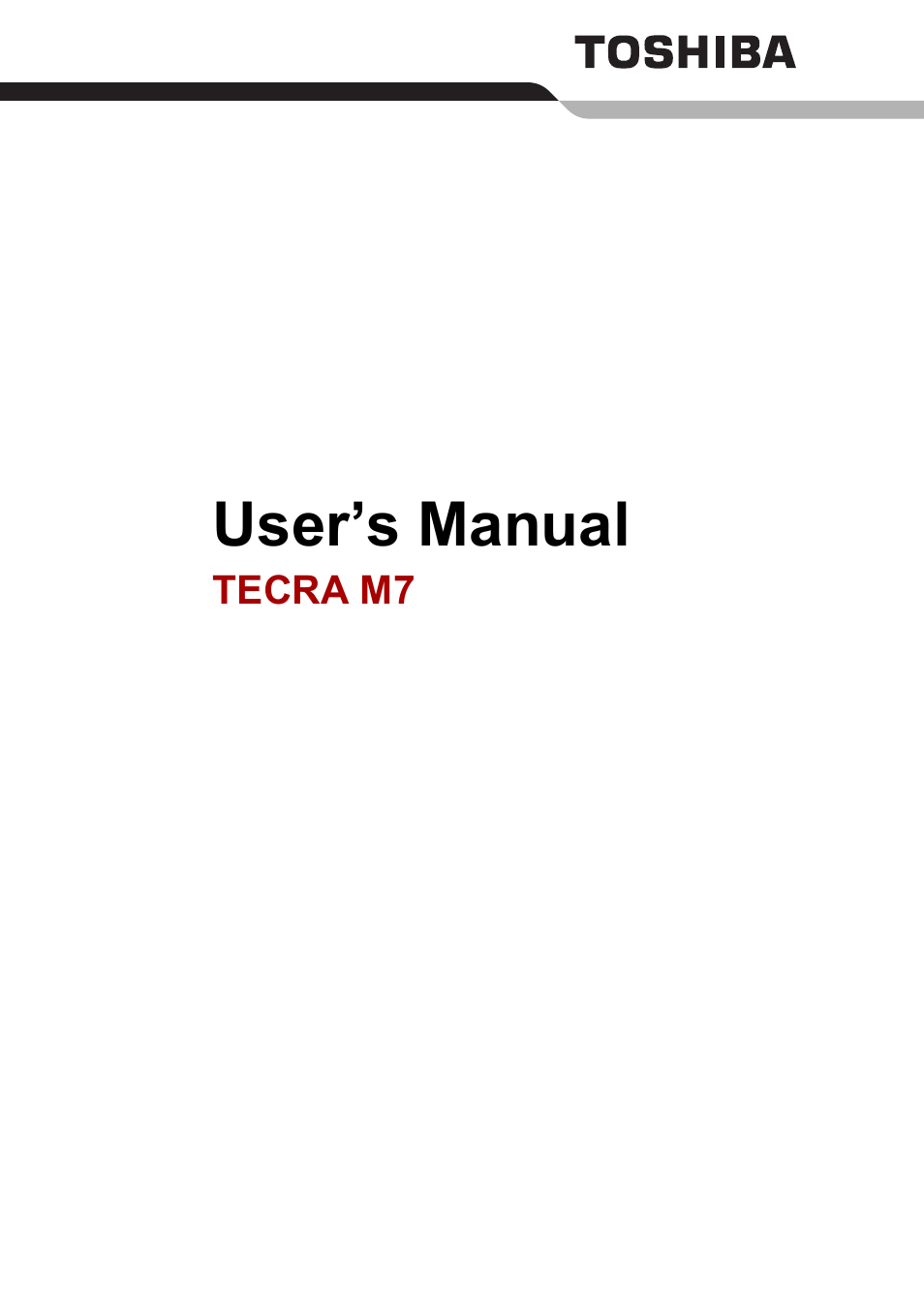 Toshiba Tecra M7 User Manual | 244 pages