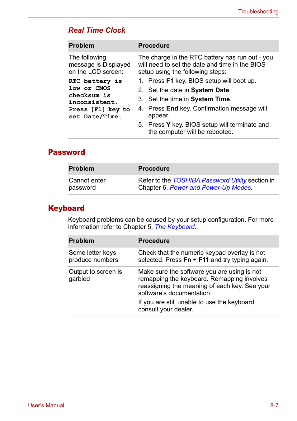 Password keyboard | Toshiba Tecra M7 User Manual | Page 181 / 244