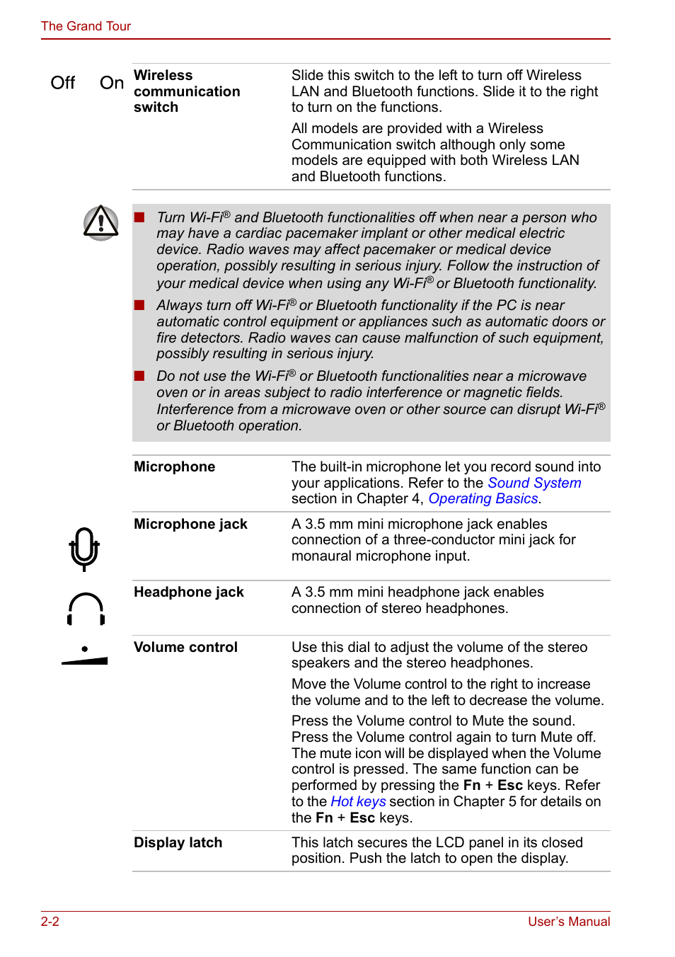 Toshiba Tecra M7 User Manual | Page 36 / 244