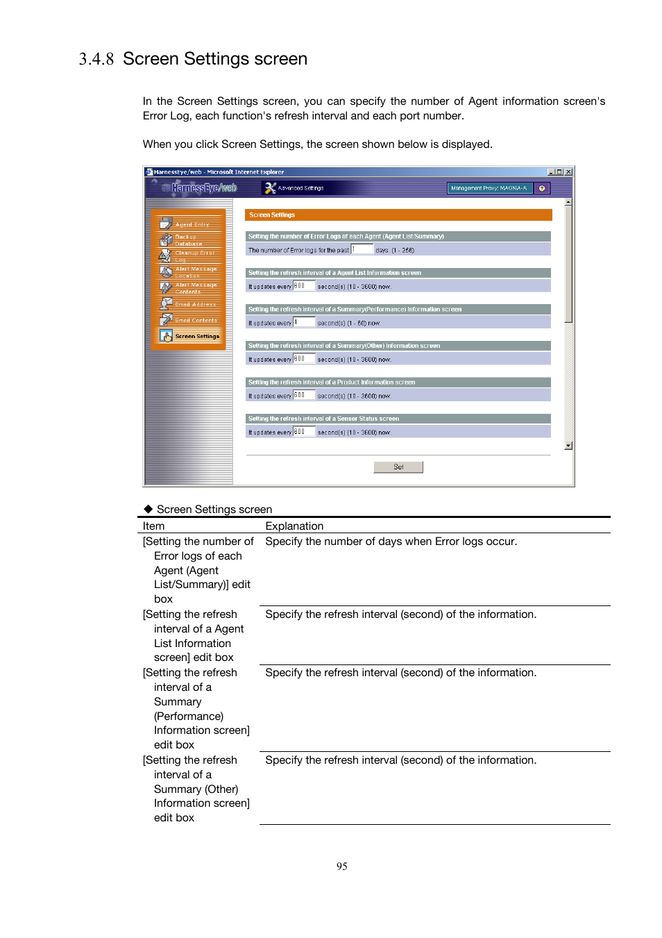 8 screen settings screen | Toshiba Magnia 3310 User Manual | Page 104 / 154