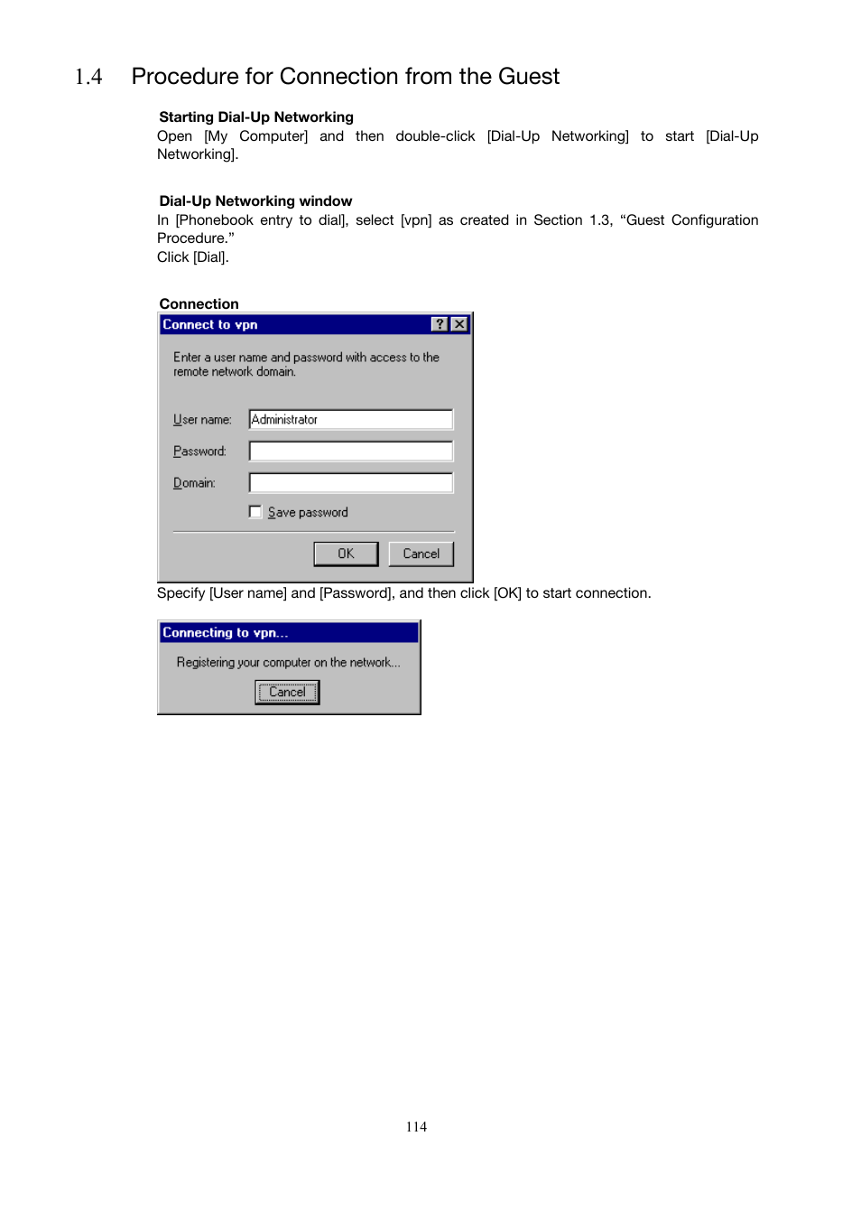 4 procedure for connection from the guest | Toshiba Magnia 3310 User Manual | Page 123 / 154