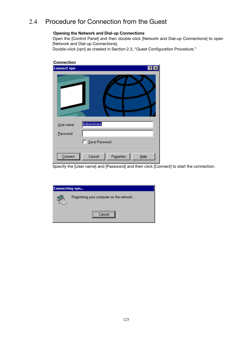 4 procedure for connection from the guest | Toshiba Magnia 3310 User Manual | Page 134 / 154