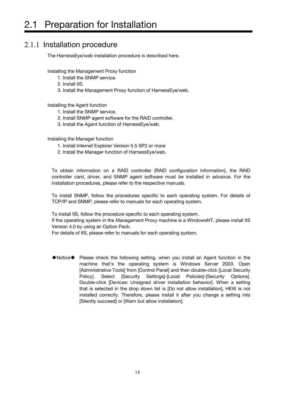 1 preparation for installation, 1 installation procedure | Toshiba Magnia 3310 User Manual | Page 23 / 154