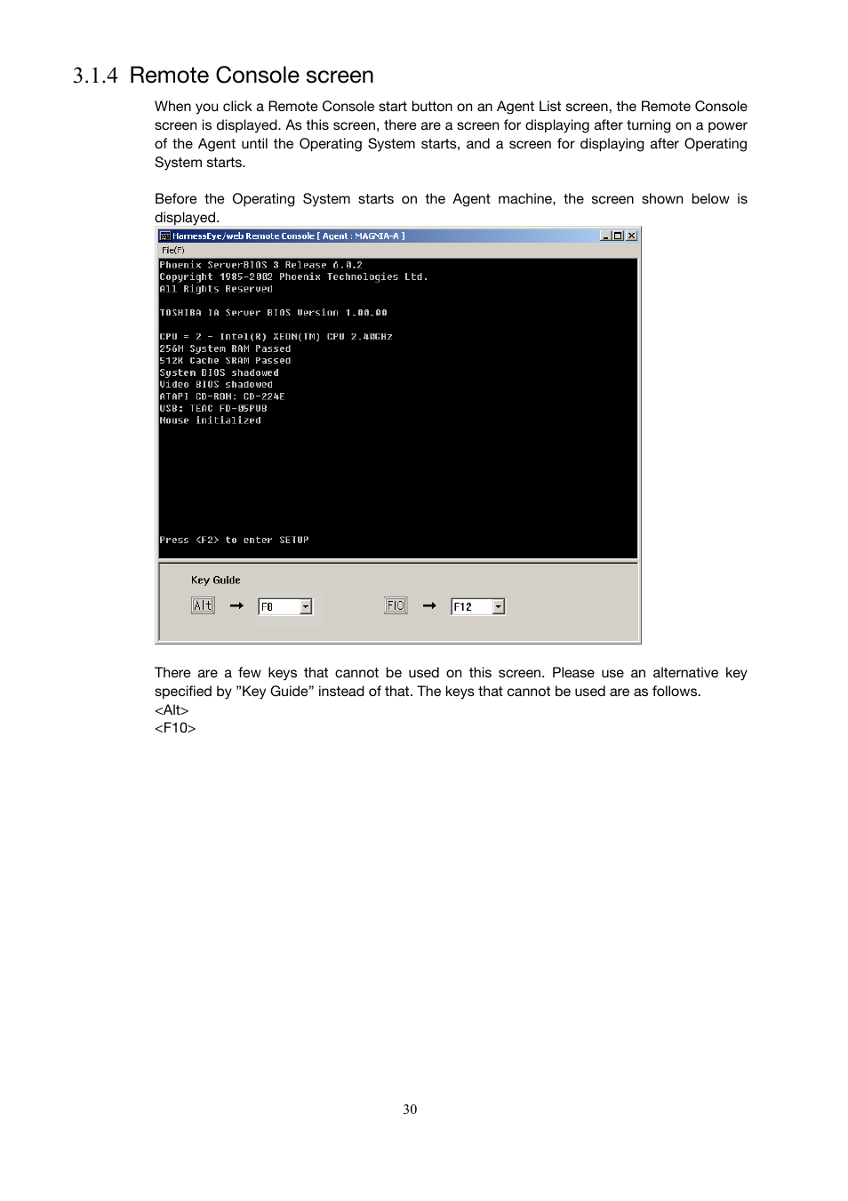 4 remote console screen | Toshiba Magnia 3310 User Manual | Page 39 / 154