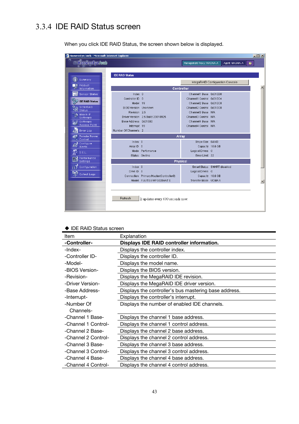 4 ide raid status screen | Toshiba Magnia 3310 User Manual | Page 52 / 154