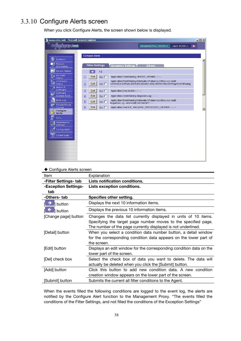 10 configure alerts screen | Toshiba Magnia 3310 User Manual | Page 67 / 154