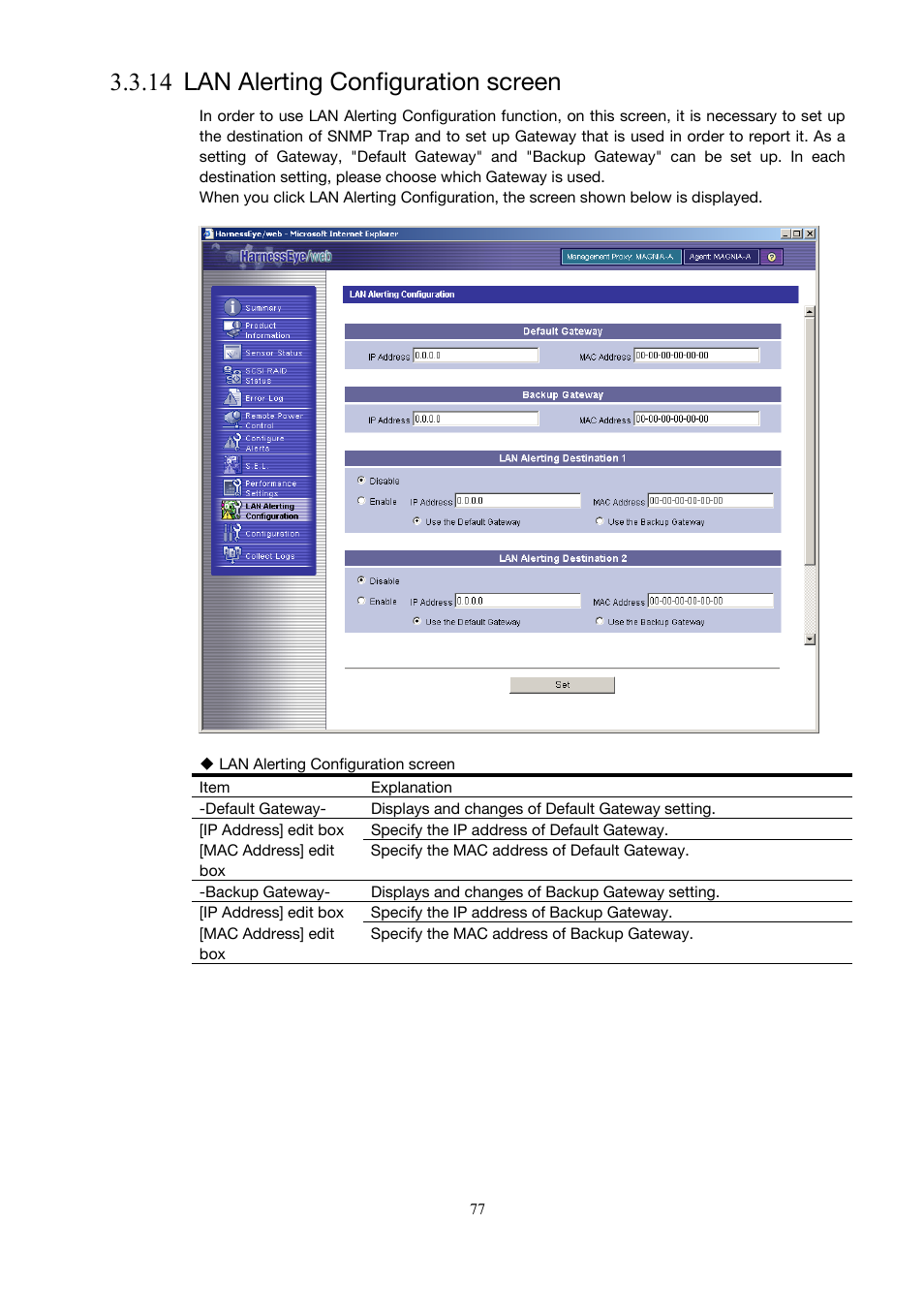 14 lan alerting configuration screen | Toshiba Magnia 3310 User Manual | Page 86 / 154