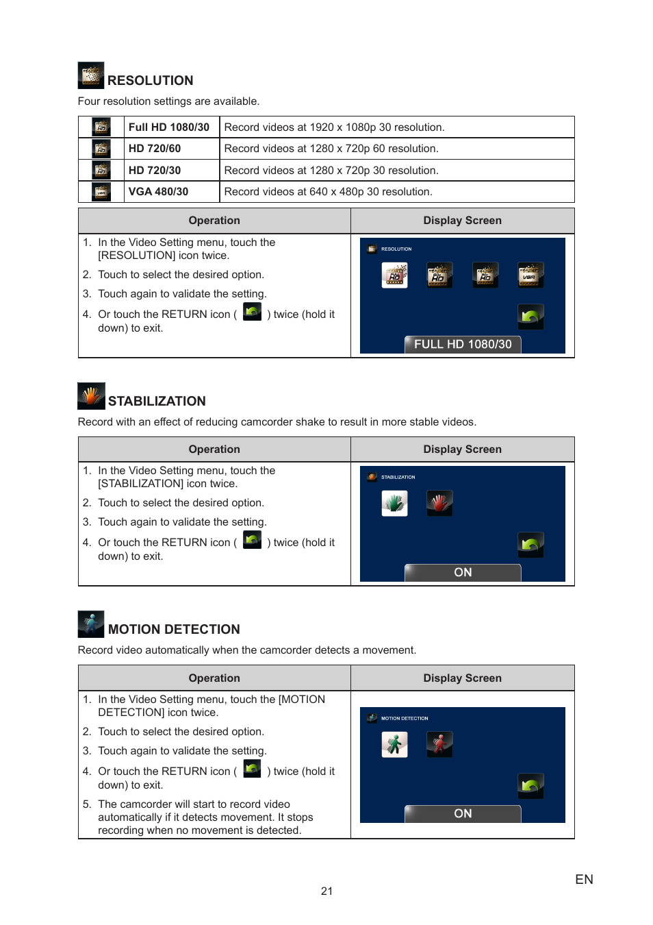 Toshiba Camileo X200 User Manual | Page 21 / 55