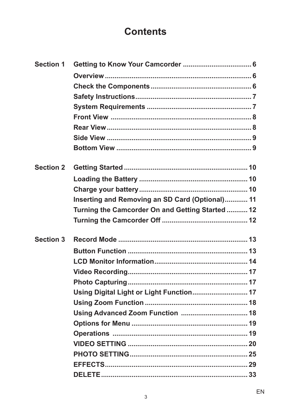 Toshiba Camileo X200 User Manual | Page 3 / 55
