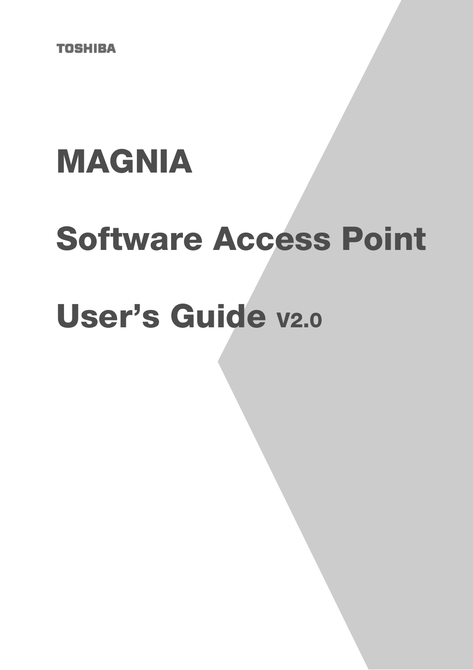 Toshiba Magnia Z500 User Manual | 106 pages