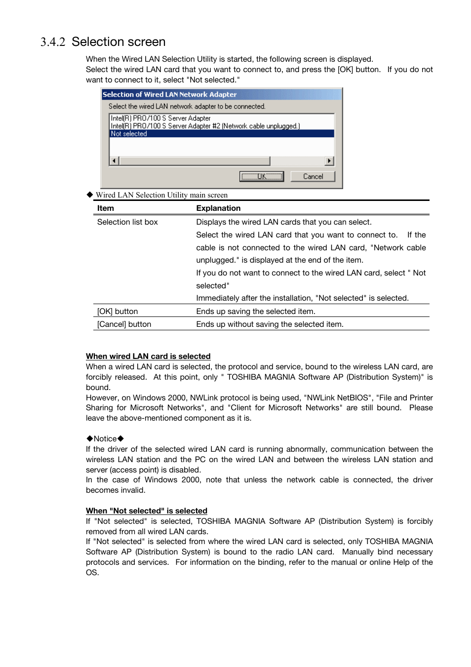 Selection screen, 2 selection screen | Toshiba Magnia Z500 User Manual | Page 57 / 106