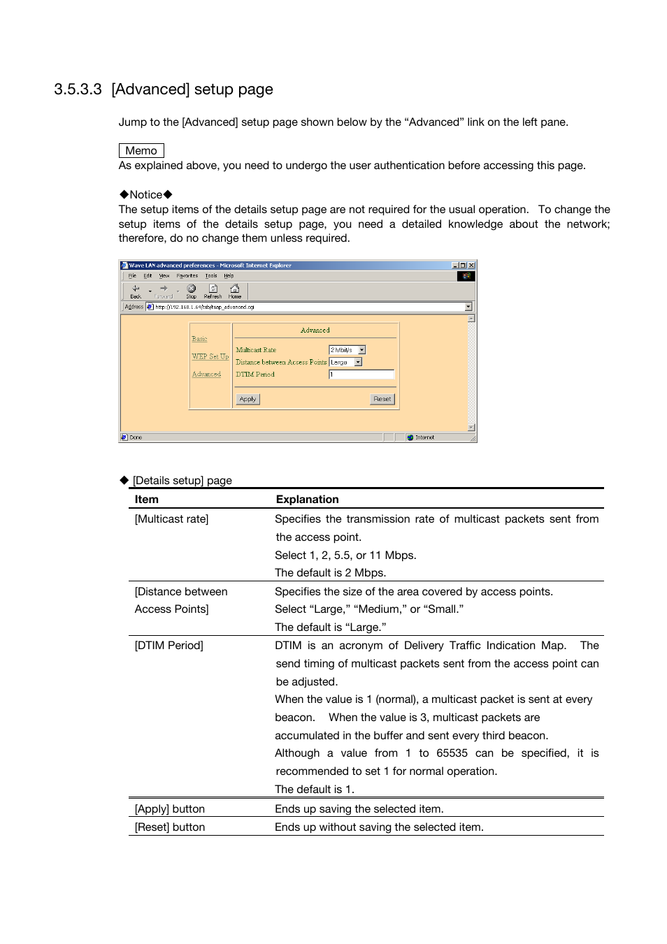 3 [advanced] setup page | Toshiba Magnia Z500 User Manual | Page 70 / 106