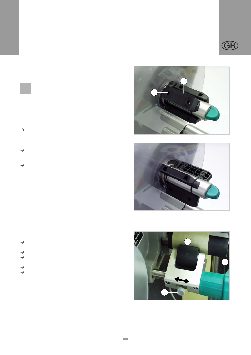 3 mechanical settings, 1 adjusting the unwinder’s core diameter, 2 positioning the pressure roller | 3 . 3 m e c h a n i c a l s e t t i n g s, Ontents, Echanical, Settings, Adjusting the unwinder’s core diameter, Positioning the pressure roller | Avery ALS 256 User Manual | Page 41 / 58