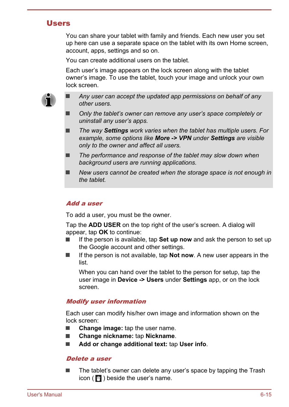 Users | Toshiba AT10-A User Manual | Page 67 / 94