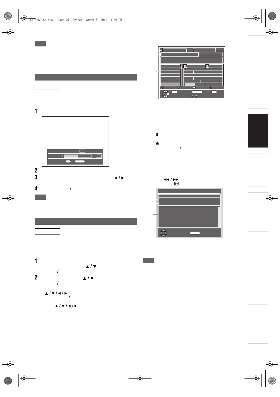 Audio description, Epg (electronic programme guide) | Toshiba RD100 User Manual | Page 27 / 80