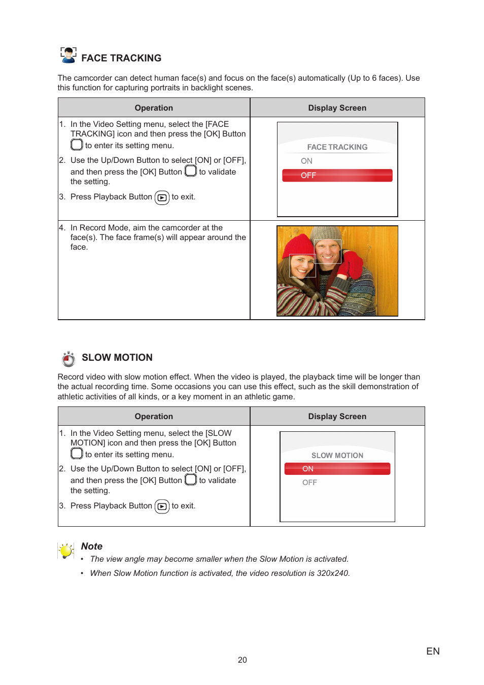 Toshiba Camileo BW20 User Manual | Page 20 / 47