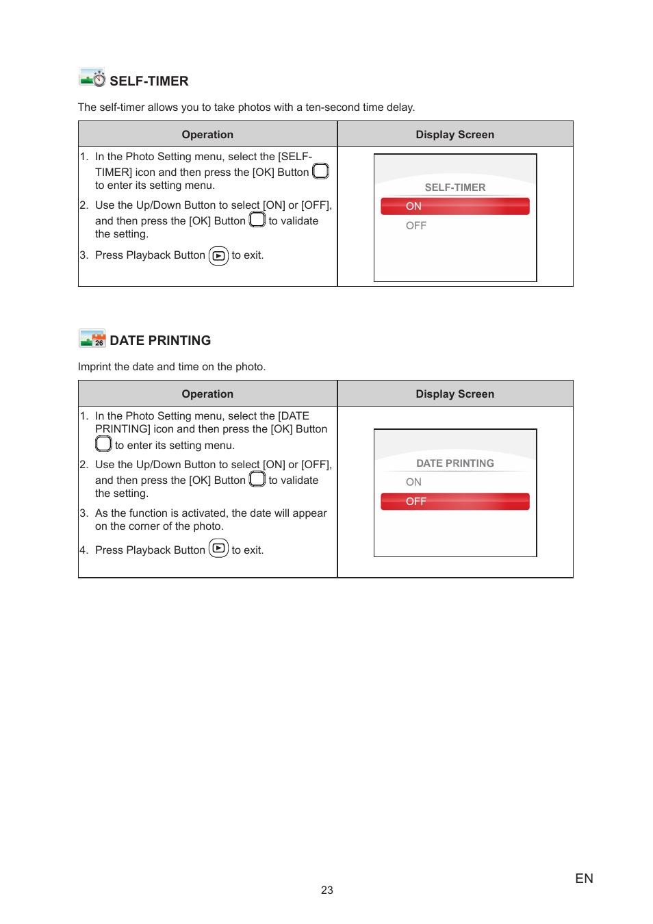 Toshiba Camileo BW20 User Manual | Page 23 / 47