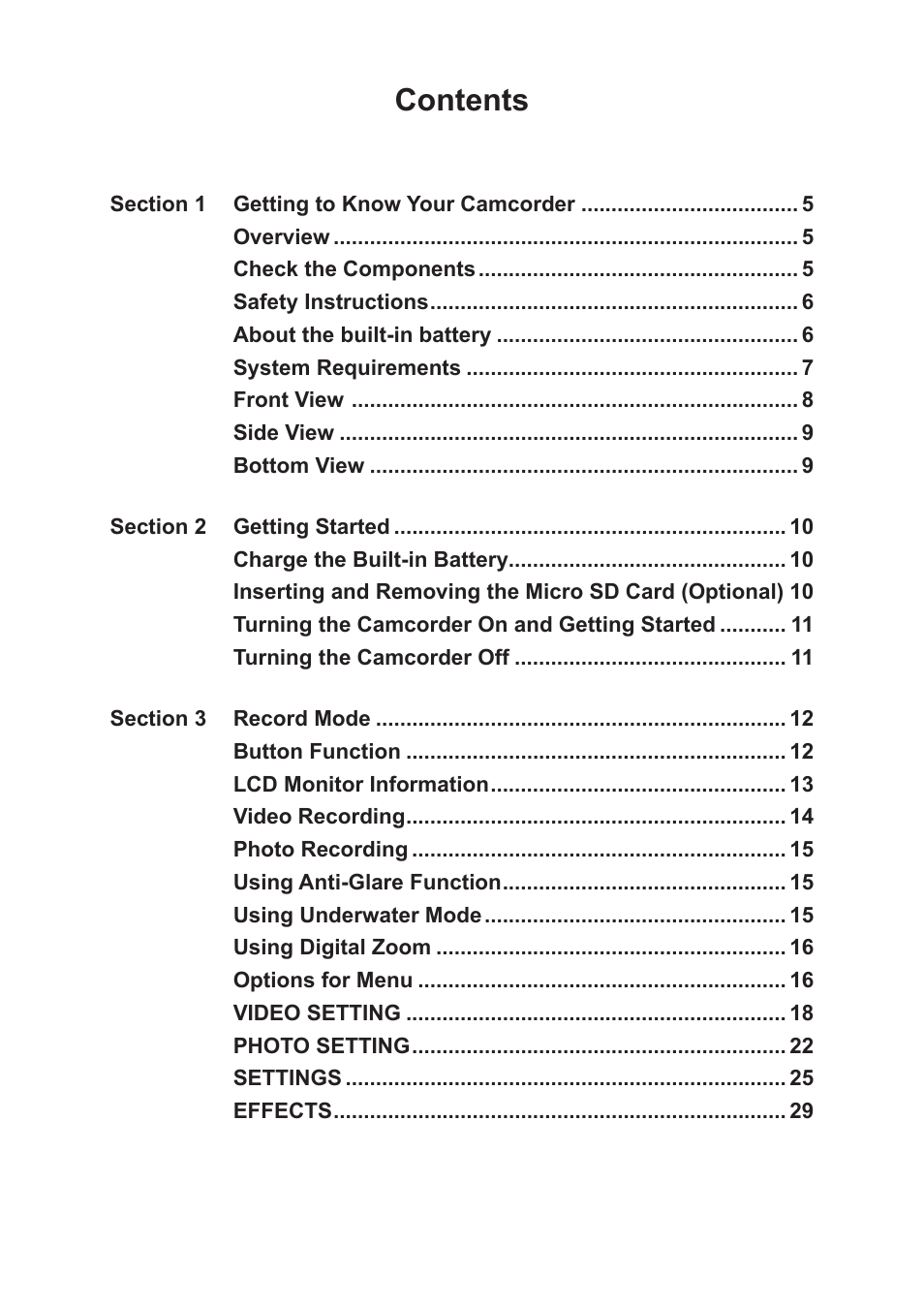 Toshiba Camileo BW20 User Manual | Page 3 / 47