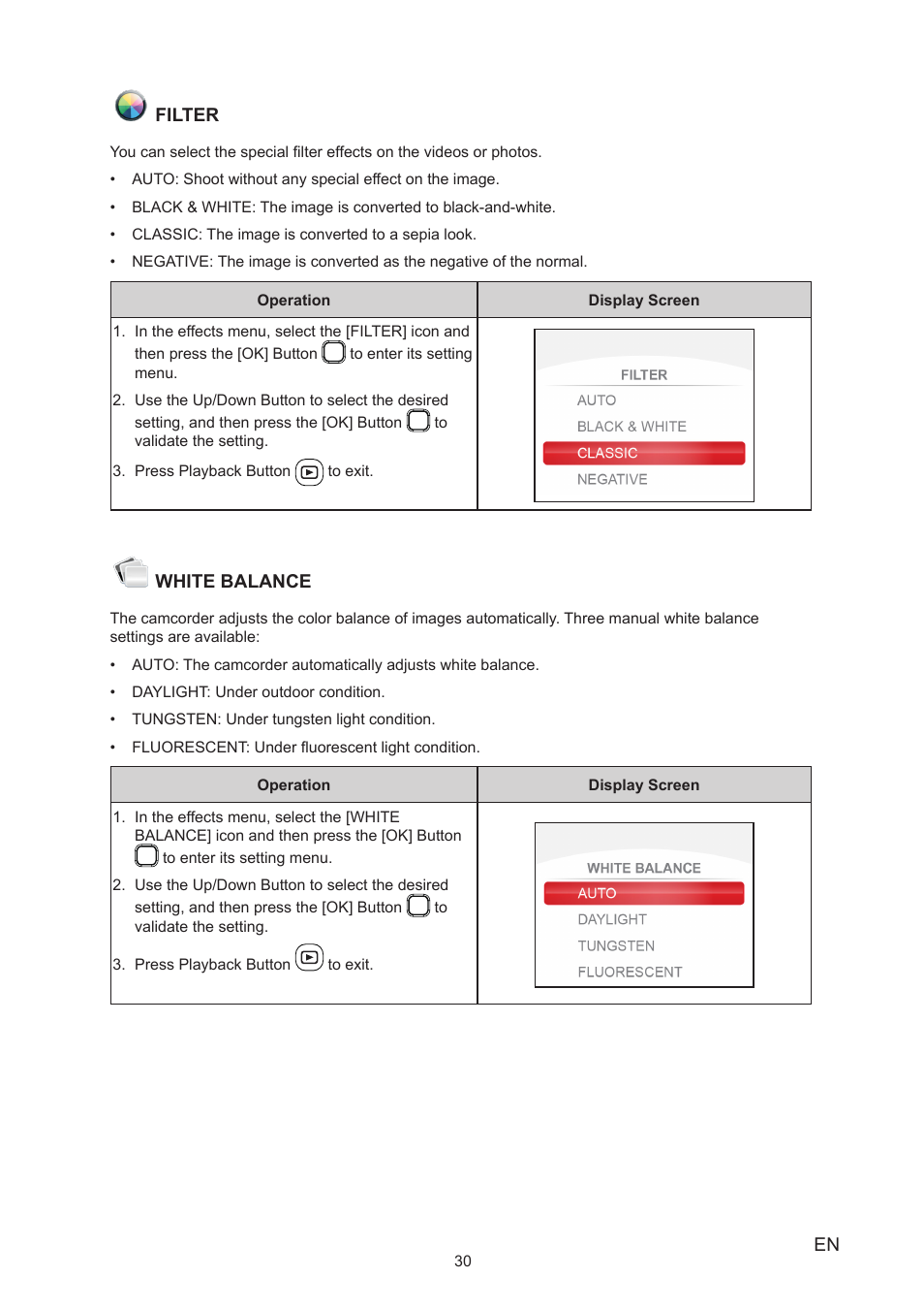 Toshiba Camileo BW20 User Manual | Page 30 / 47