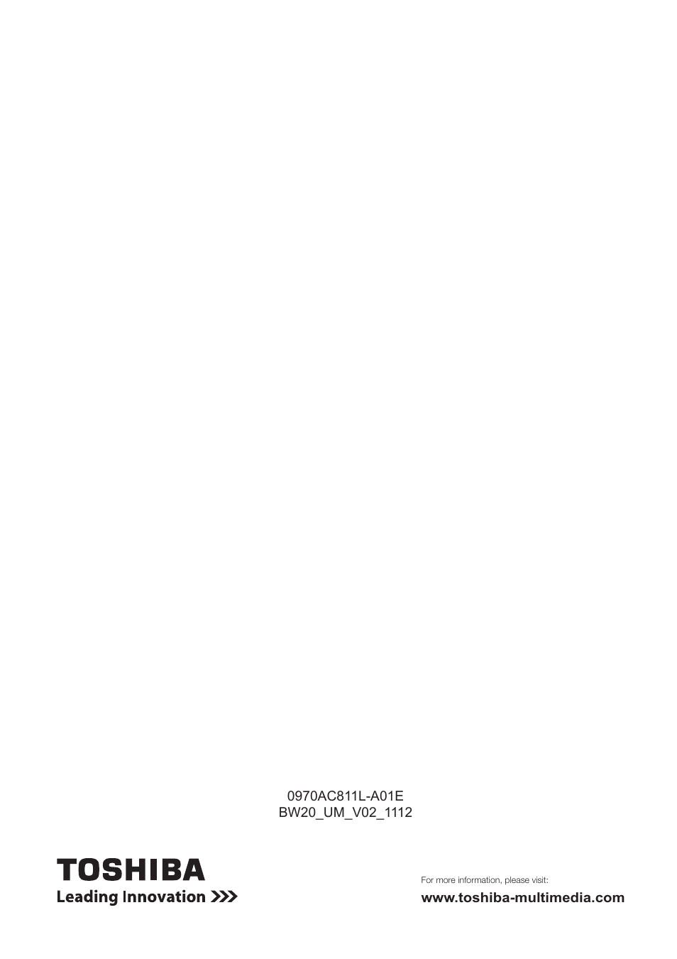 Toshiba Camileo BW20 User Manual | Page 47 / 47
